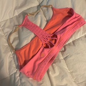 Lululemon pink orange size 10 workout bra